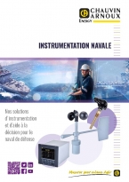 Documentation commerciale, offre marine, mesure du vent, mesure de la température d'eau de mer, sondes, Chauvin Anoux Energy, capteurs, indicateurs